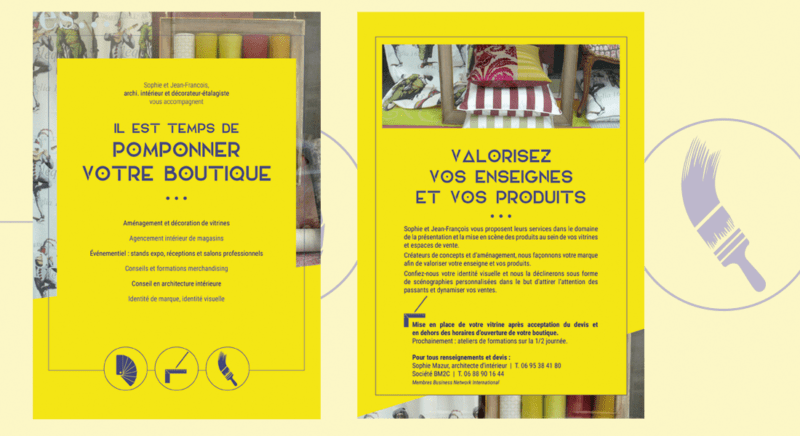 Flyer pour entreprise de décoration intérieur